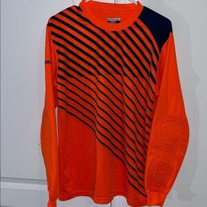High Visibility Vizari Orange Blue padded LS GK Goalie LS jersey Adult Men’s M